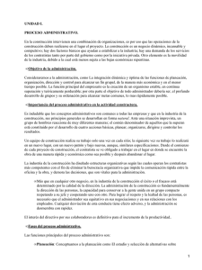 Proceso administrativo en la Construcción