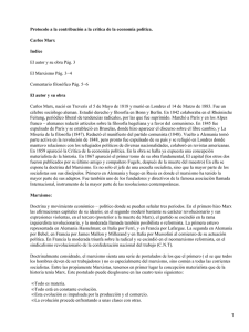 Protocolo a la contribución a la crítica de la economía política; Carlos Marx