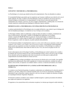 TEMA 1 CONCEPTO Y METODO DE LA PSICOBIOLOGIA