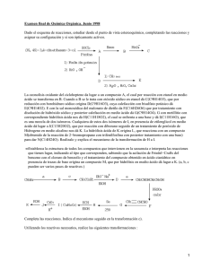 Examen final de Química Orgánica. Junio 1998