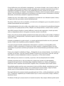 Reflexiones acerca del hombre contemporáneo