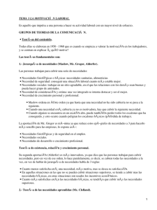 Relaciones de entorno de trabajo: Motivación laboral
