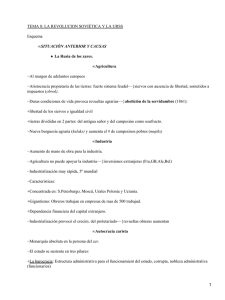 Revolución Soviética y la URSS (Unión de Repúblicas Socialistas Soviéticas)