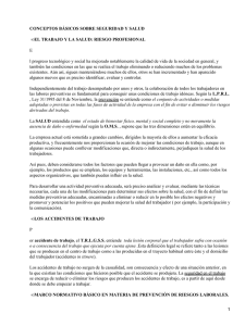 CONCEPTOS BÁSICOS SOBRE SEGURIDAD Y SALUD • E