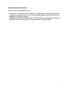 EXAMEN SERVICIOS SOCIALES ELIJE UNA DE LAS DOS PREGUNTAS: •