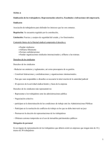 Sindicación de los trabajadores