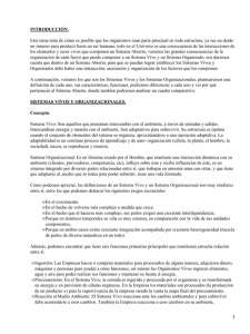 Sistemas vivos. Sistemas organizados