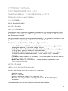 Sociología aplicada a la publicidad
