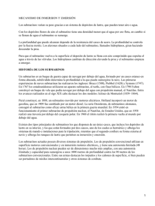 Submarino: inmersión y emersión