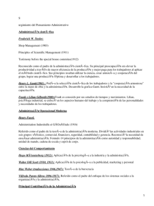 Surgimiento del pensamiento administrativo