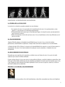 FIlOGÉNESIS, ANTROPOGÉNESIS, SOCIOGÉNESIS LA TEORIA DE LA EVOLUCION