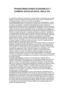 Transformaciones económicas y sociales en el siglo XIX