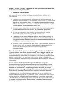 Turismo y territorio a principios del siglo XXI
