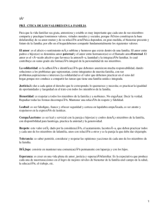 Valores en la familia