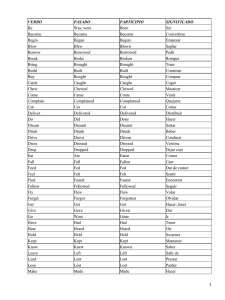 VERBO PASADO PARTICIPIO SIGNIFICADO