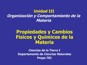 Cambios en la materia