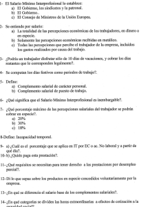 Cuestionario sobre el salario