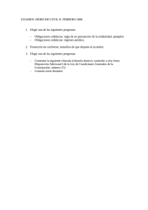 EXAMEN: DERECHO CIVIL II. FEBRERO 2006