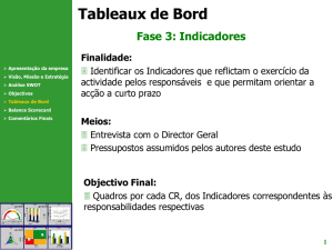 Tableaux de Bord Fase 3: Indicadores