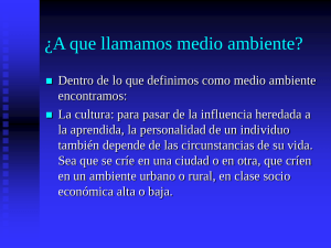 ¿A que llamamos medio ambiente?