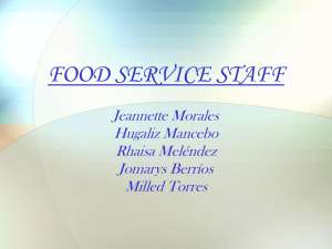 Personal de servicio de alimento