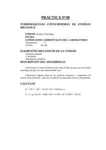 PRACTICA Nº48 TURBOMAQUINAS  CONSUMIDORAS  DE  ENERGIA MECANICA