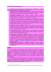 FILOSOFÍA PARA NIÑOS: FpN