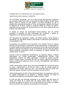 Capacitan a médicos en la detección oportuna de cáncer infantil
