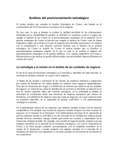 Análisis del posicionamiento estratégico