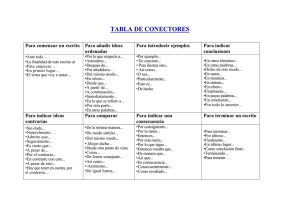 Tabla de Conectores: Guía para Escritura en Español