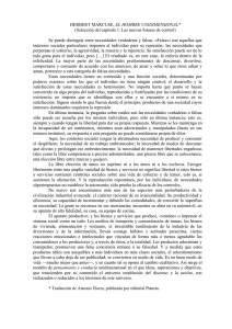 HERBERT MARCUSE, EL HOMBRE UNIDIMENSIONAL*