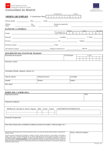 Formulario de ofertas para las empresas