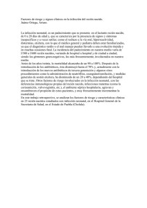 Factores de riesgo y signos clínicos en la infección del recién nacido