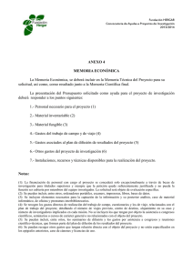 Anexo 4 Memoria económica