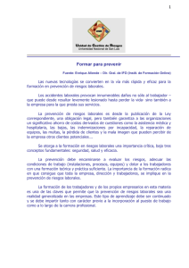 Los accidentes laborales: prevención