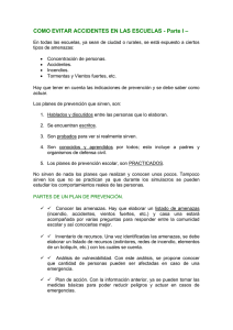 COMO EVITAR ACCIDENTES EN LAS ESCUELAS