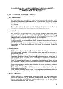 Normas para el uso del correo electrónico