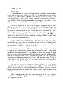 Querida “hija”…te llamo así porque así te siento, con cariño de