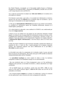 Si pretendemos que la Internet sea para todas y para todos, si