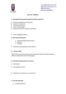 modelo plan de empresa - Ayuntamiento de Mazarrón