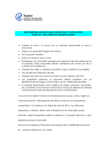 RECOMENDACIONES PARA CONTACTOS DE PACIENTES