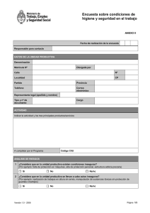 Encuesta sobre condiciones de higiene y seguridad en el trabajo
