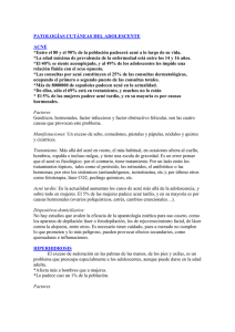 PATOLOGÍAS CUTÁNEAS DEL ADOLESCENTE