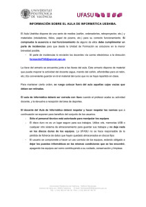 PARTE DE INCIDENCIAS AULA UESHIBA