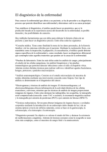 El diagnóstico de la enfermedad