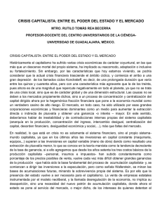 CRISIS CAPITALISTA: ENTRE EL PODER DEL ESTADO Y EL