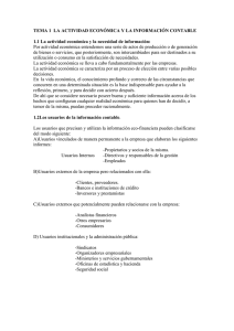TEMA 1 LA ACTIVIDAD ECONÓMICA Y LA INFORMACIÓN