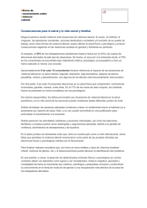 Consecuencias para la salud y la vida social y familiar