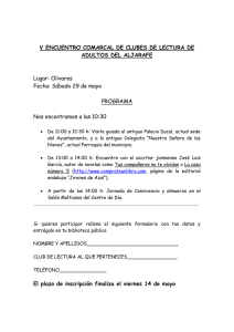 v encuentro comarcal de clubes de lectura de adultos del aljarafe