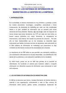 Marketing Information Systems (MIS) in the Company
